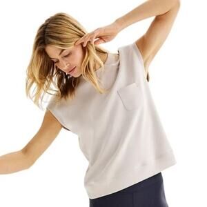 FLX | Sleeveless Urban Commuter Top | Light Grey Minimalist | XS